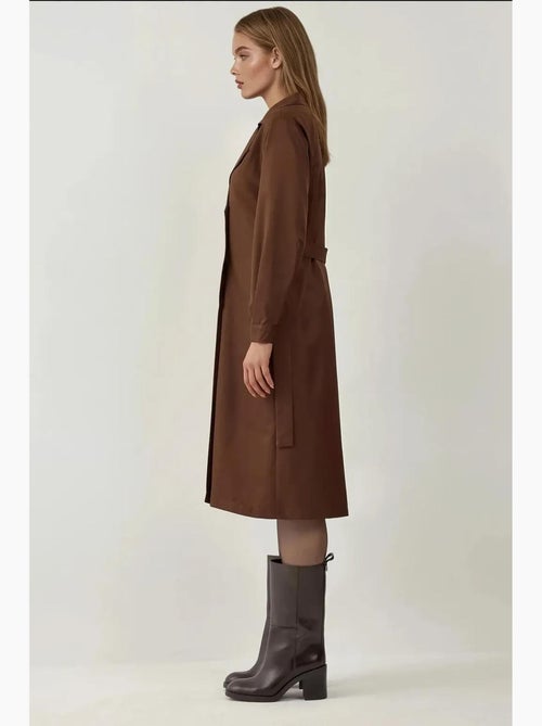 Trench coat comprido com cinto bdart - Kiabi Trench coat comprido com cinto bdart - Kiabi