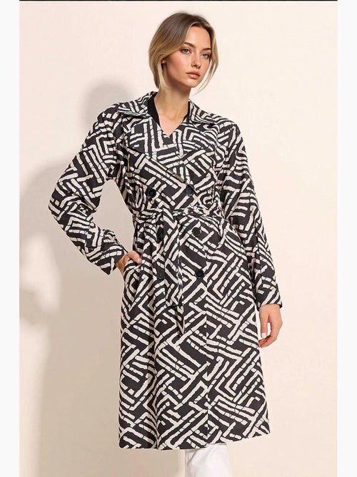 Trench coat comprido com cinto bdart - Kiabi Trench coat comprido com cinto bdart - Kiabi