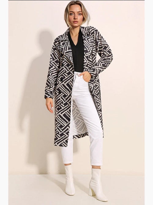 Trench coat comprido com cinto bdart - Kiabi Trench coat comprido com cinto bdart - Kiabi