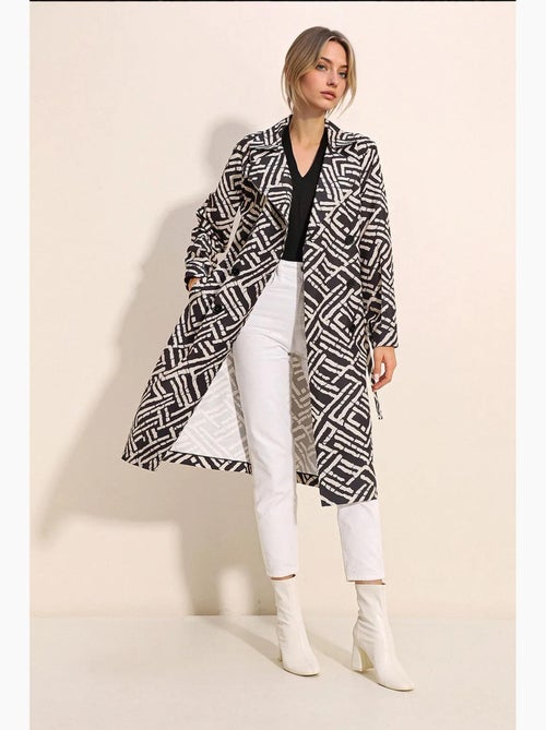 Trench coat comprido com cinto bdart - Kiabi Trench coat comprido com cinto bdart - Kiabi