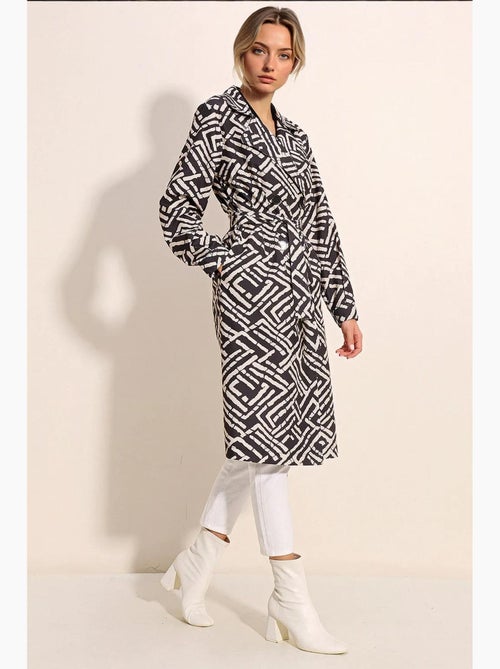 Trench coat comprido com cinto bdart - Kiabi Trench coat comprido com cinto bdart - Kiabi