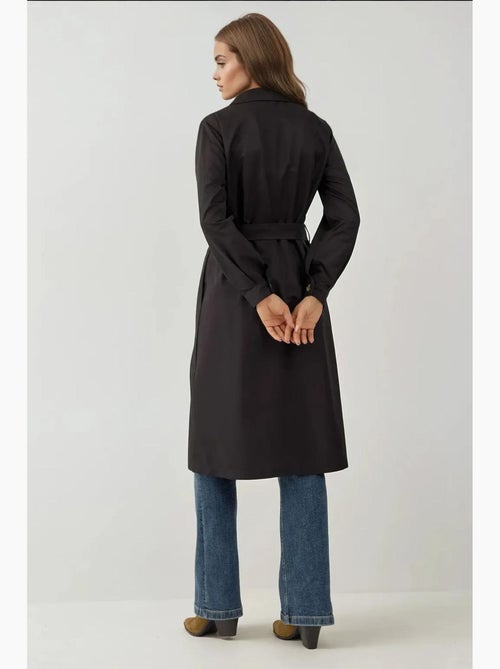 Trench coat comprido com cinto bdart - Kiabi Trench coat comprido com cinto bdart - Kiabi