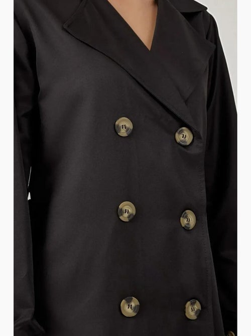 Trench coat comprido com cinto bdart - Kiabi Trench coat comprido com cinto bdart - Kiabi