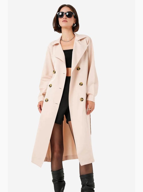 Trench coat comprido com cinto bdart - Kiabi Trench coat comprido com cinto bdart - Kiabi