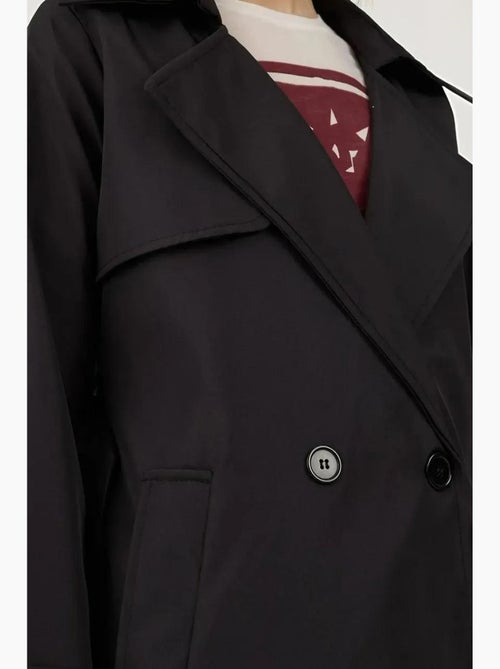 Trench coat comprido com cinto e manga comprida bdart - Kiabi Trench coat comprido com cinto e manga comprida bdart - Kiabi