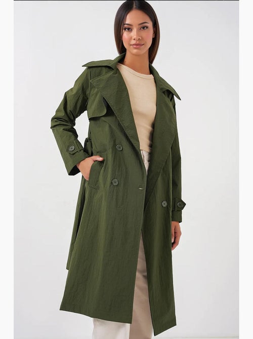 Trench coat comprido de trespasse duplo com bolsos bdart - Kiabi Trench coat comprido de trespasse duplo com bolsos bdart - Kiabi