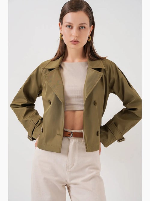 Trench coat curto com cinto bdart - Kiabi Trench coat curto com cinto bdart - Kiabi
