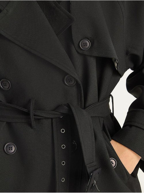Trench coat midi em mistura de algodão com fecho de botões lucci - Kiabi Trench coat midi em mistura de algodão com fecho de botões lucci - Kiabi