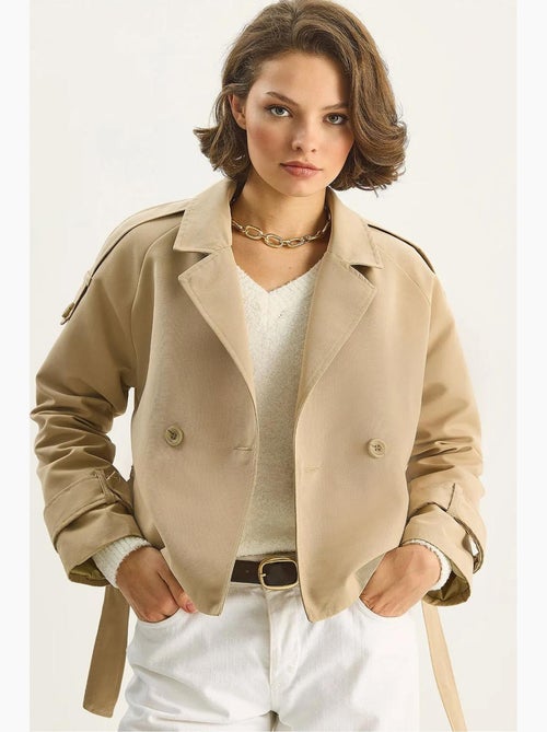 Trench coat oversized com fecho de atar lucci - Kiabi Trench coat oversized com fecho de atar lucci - Kiabi