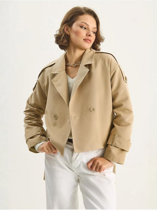 Trench coat oversized com fecho de atar lucci - Kiabi Trench coat oversized com fecho de atar lucci - Kiabi