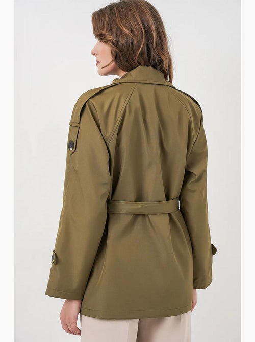 Trench coat regular fit com gola de casaco bdart - Kiabi