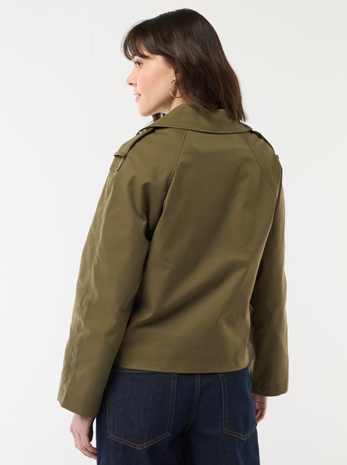 Trench curto em algodão - Kiabi