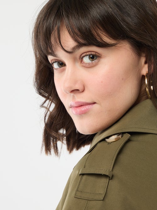 Trench curto em algodão - Kiabi