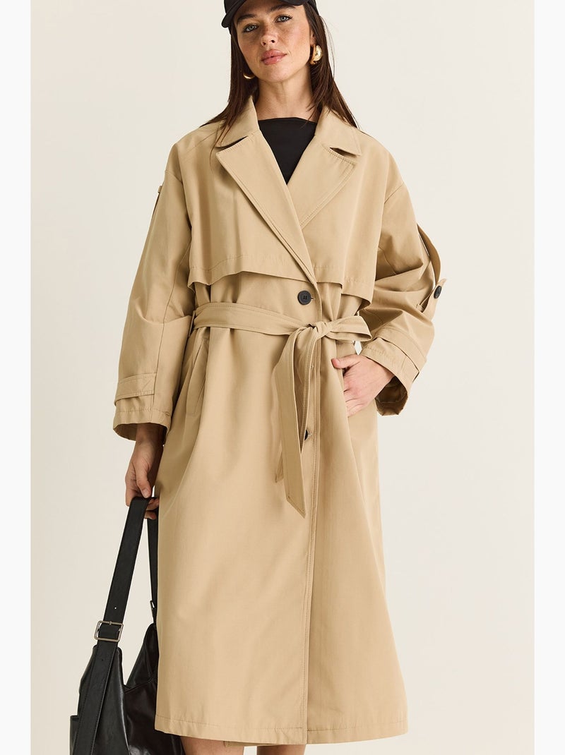 Trench de mulher lucci Camelo - Kiabi