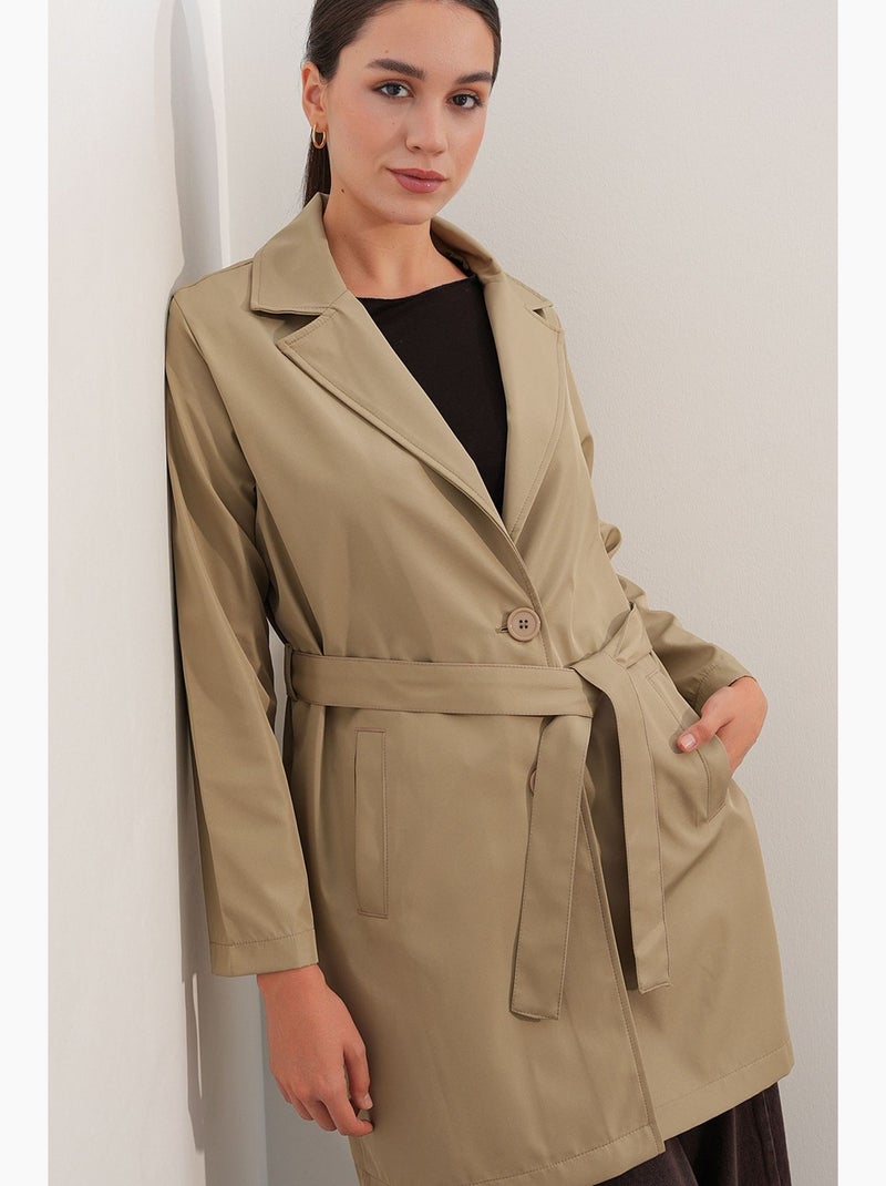 Trench feminino bdart Areia - Kiabi
