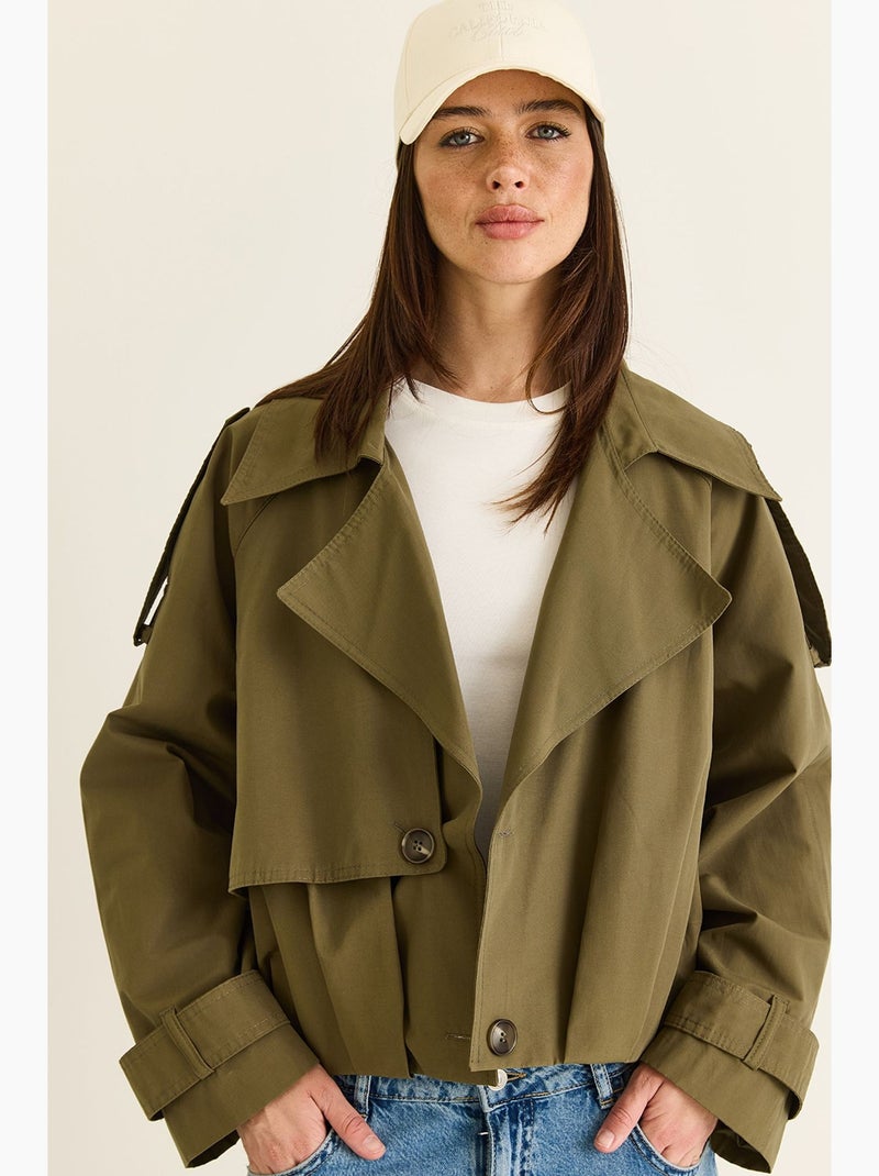 Trench feminino lucci Cáqui - Kiabi