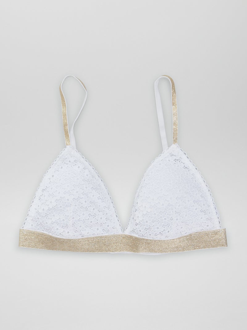 Triângulo de renda almofadado Branco - Kiabi