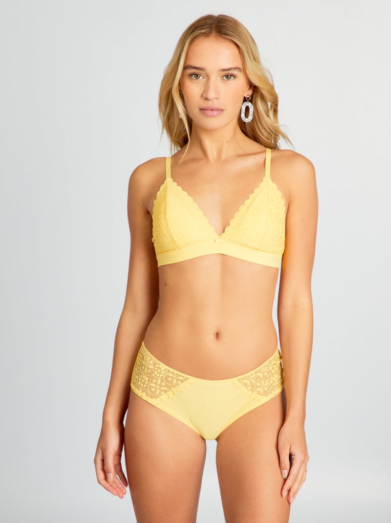 Triângulo de renda AMARELO - Kiabi