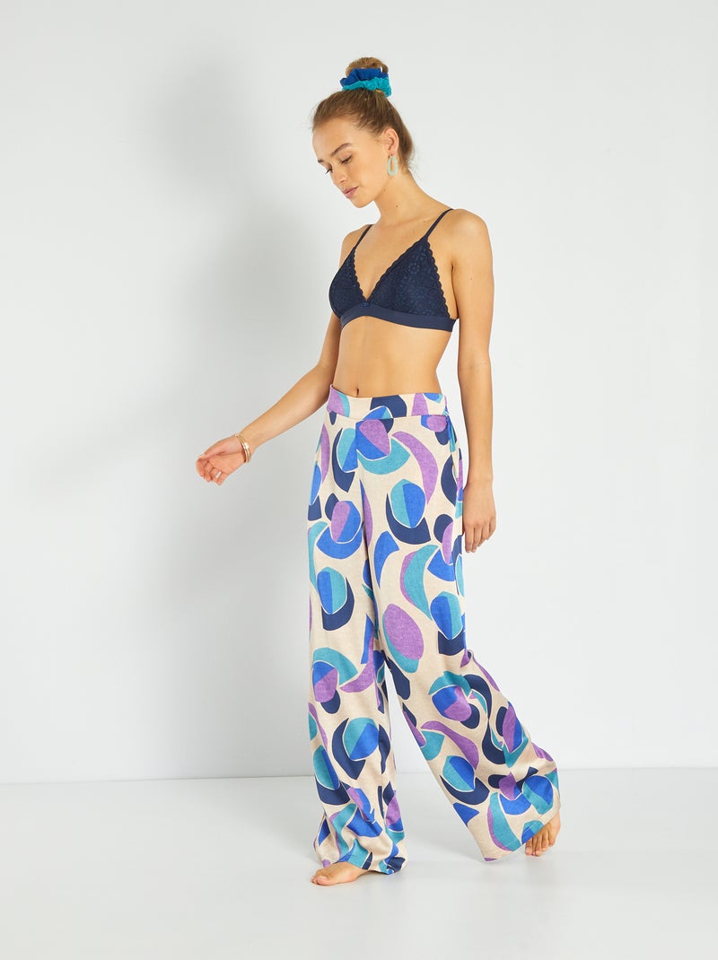 Triângulo de renda Azul Preto - Kiabi