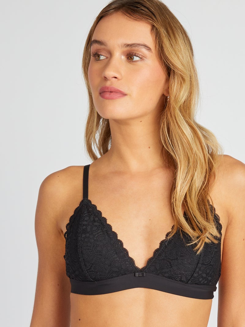 Triângulo de renda Preto - Kiabi