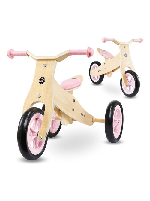 Triciclo e bicicleta de equilíbrio em madeira 2 em 1 percy para bebés - Kiabi