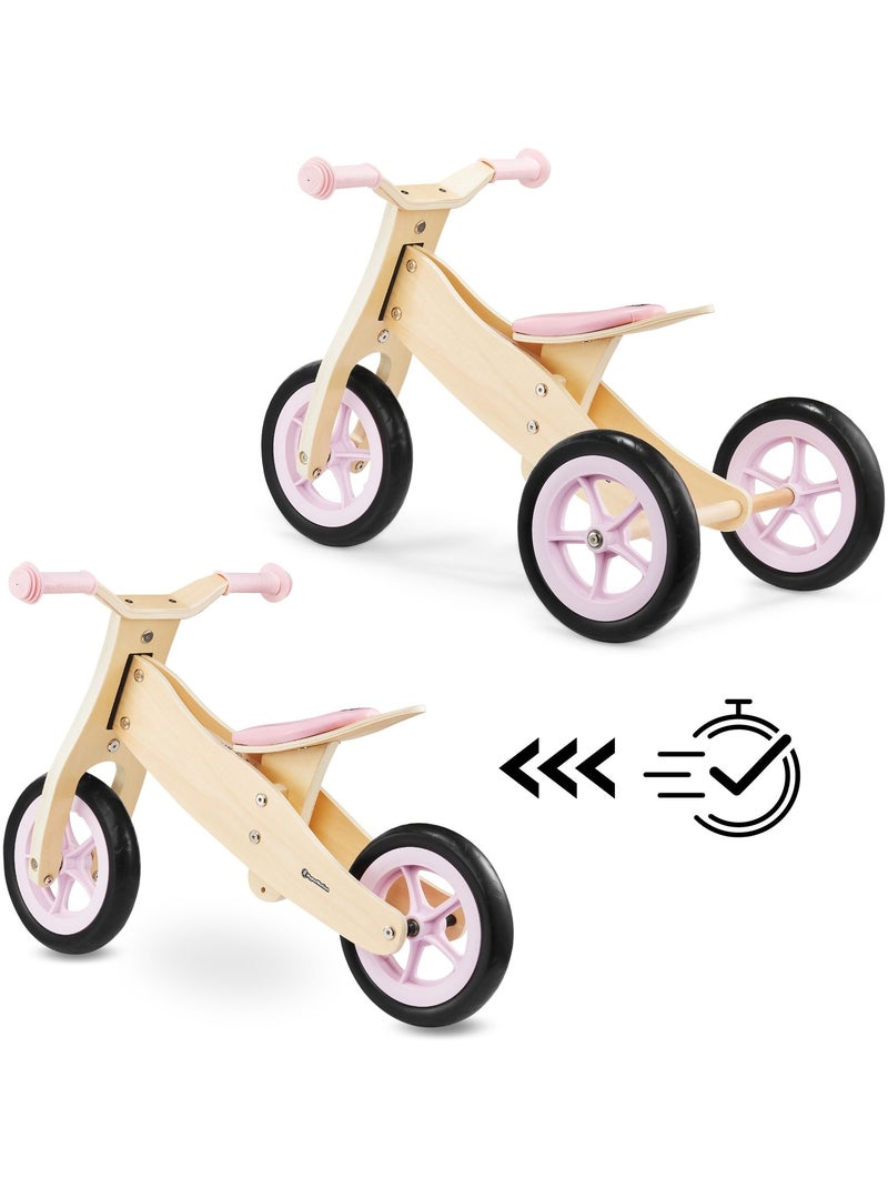 Triciclo e bicicleta de equilíbrio em madeira 2 em 1 percy para bebés N/D - Kiabi