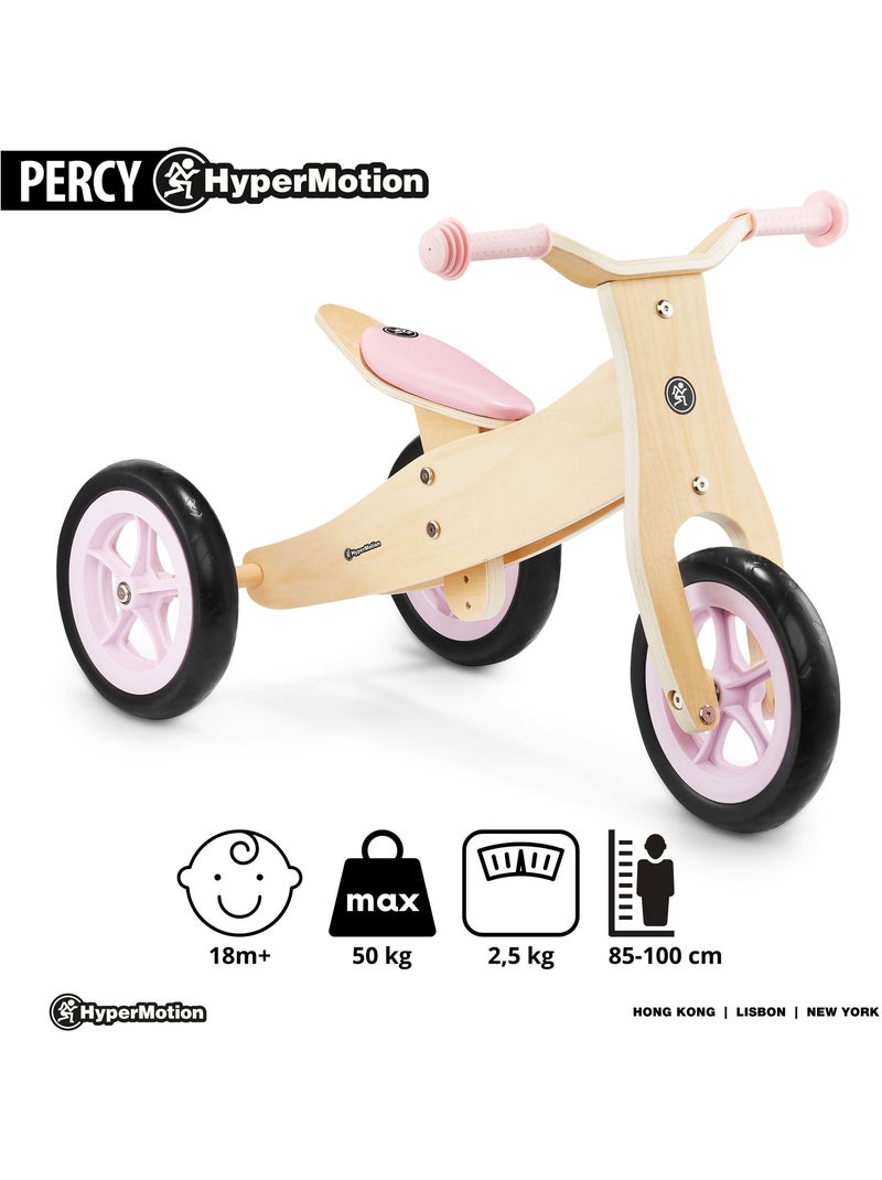 Triciclo e bicicleta de equilíbrio em madeira 2 em 1 percy para bebés N/D - Kiabi