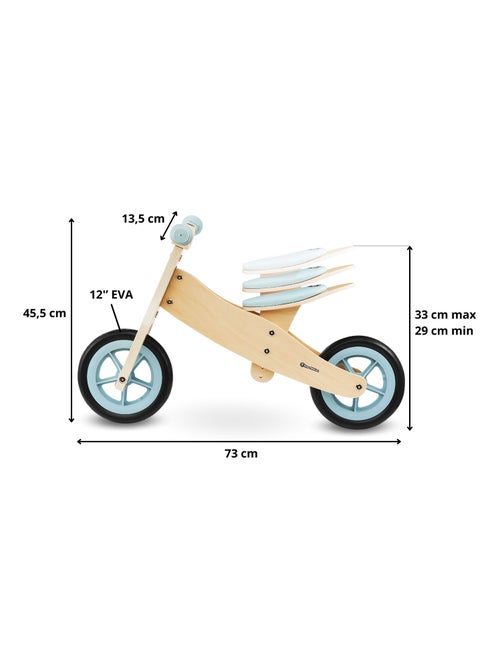 Triciclo e bicicleta de equilíbrio em madeira 2 em 1 percy para crianças - Kiabi