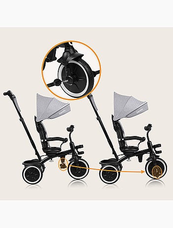 Triciclo evolutivo 2 em 1 LIONELO Berry – Bicicleta com guiador – A partir dos 9 meses – Campainha