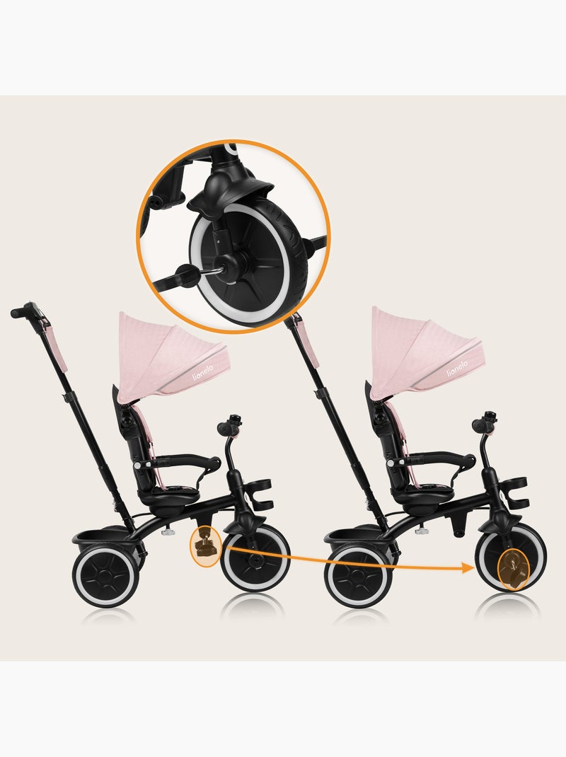 Triciclo evolutivo 2 em 1 LIONELO Berry – Bicicleta com guiador – A partir dos 9 meses – Campainha Rosa-claro - Kiabi