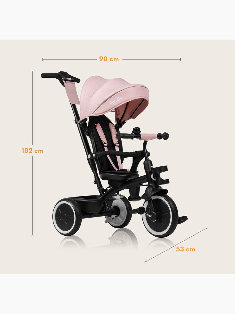 Triciclo evolutivo 2 em 1 LIONELO Berry – Bicicleta com guiador – A partir dos 9 meses – Campainha Rosa-claro - Kiabi