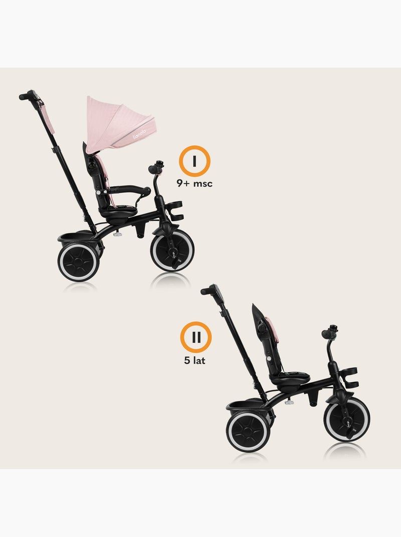 Triciclo evolutivo 2 em 1 lionelo berry – bicicleta com guiador – a partir dos 9 meses – campainha Rosa - Kiabi