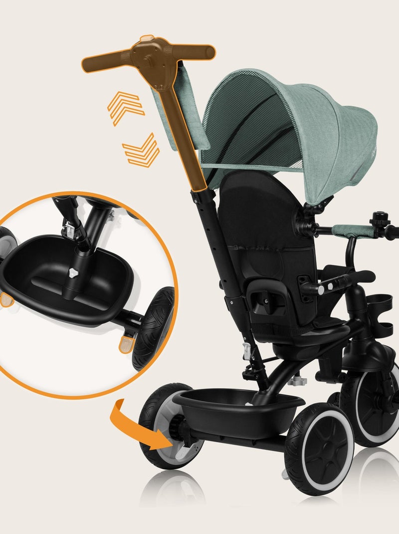 Triciclo evolutivo 2 em 1 LIONELO Berry – Bicicleta com guiador – A partir dos 9 meses – Campainha Verde - Kiabi