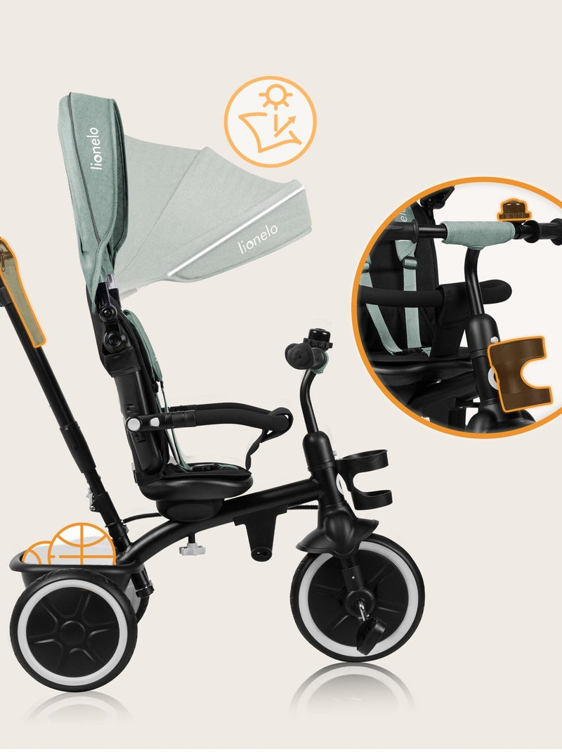 Triciclo evolutivo 2 em 1 LIONELO Berry – Bicicleta com guiador – A partir dos 9 meses – Campainha Verde - Kiabi
