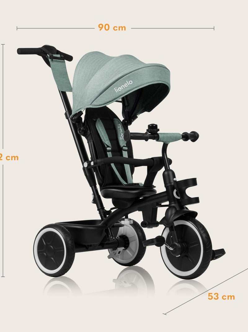 Triciclo evolutivo 2 em 1 LIONELO Berry – Bicicleta com guiador – A partir dos 9 meses – Campainha Verde - Kiabi