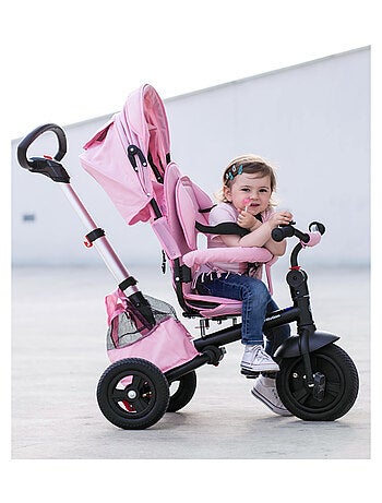 Triciclo evolutivo 3 em 1 hypermotion com função de carrinho para crianças 12 meses a 5 anos