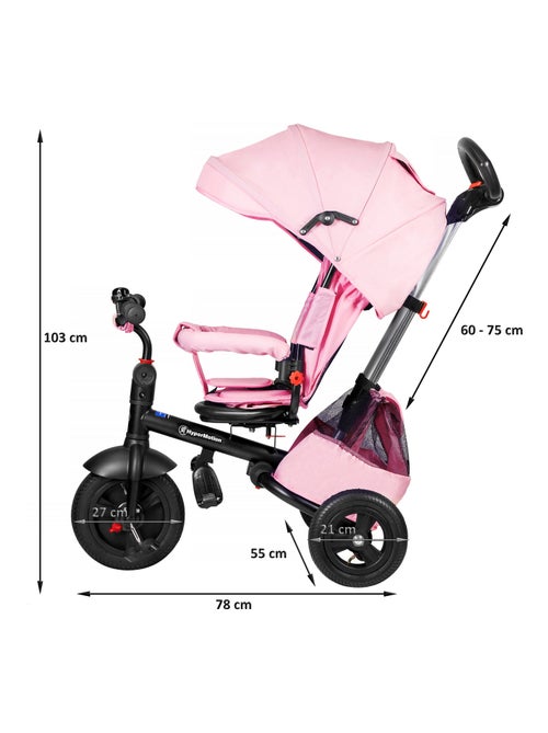 Triciclo evolutivo 3 em 1 hypermotion com função de carrinho para crianças 12 meses a 5 anos - Kiabi