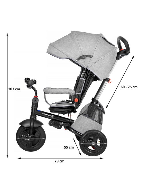 Triciclo evolutivo hypermotion 12 meses–5 anos com função de carrinho e capota - Kiabi Triciclo evolutivo hypermotion 12 meses–5 anos com função de carrinho e capota - Kiabi