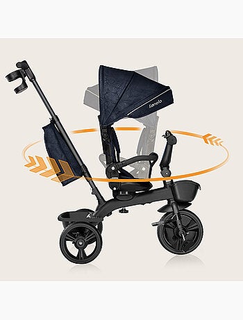Triciclo evolutivo LIONELO Kori - Assento reversível e ajustável - Até 25 kg - Cesto incluído