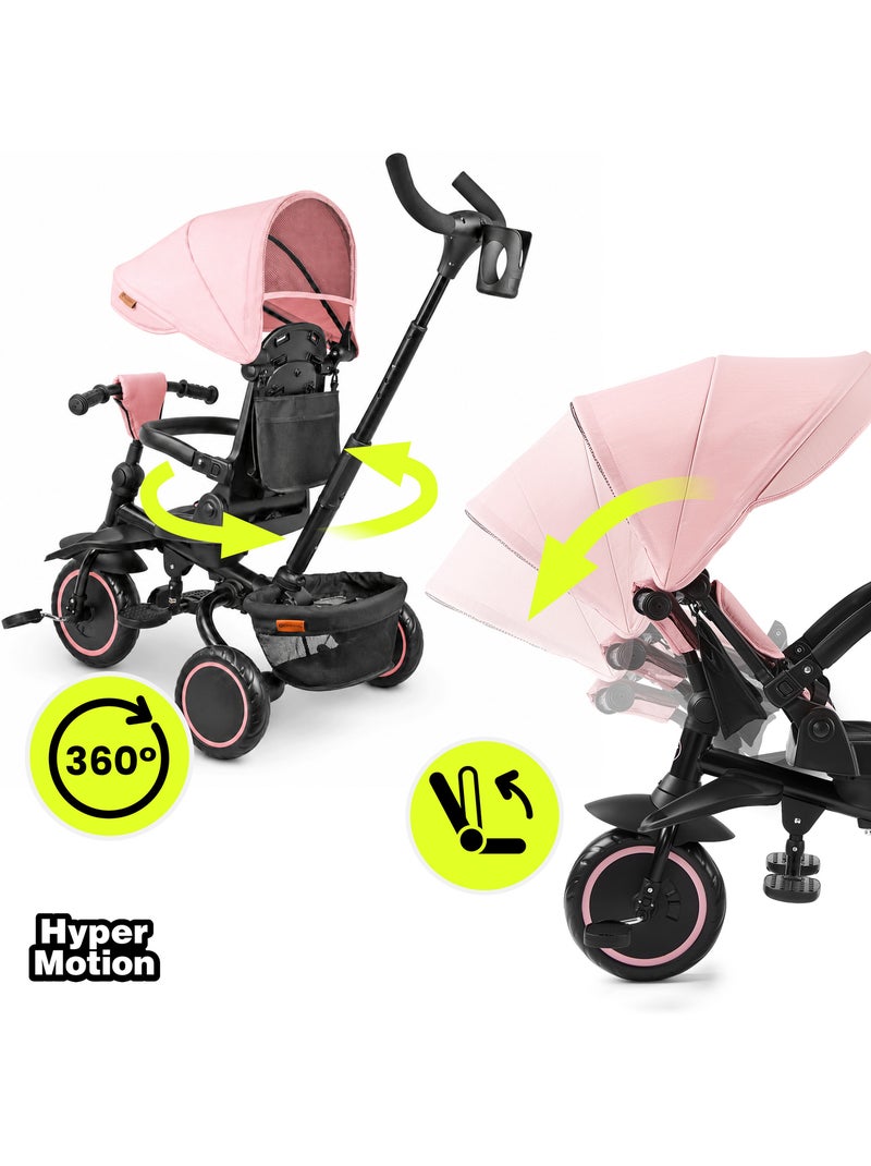 Triciclo hypermotion tobi timber dobrável e multifuncional para crianças – rosa Rosa - Kiabi