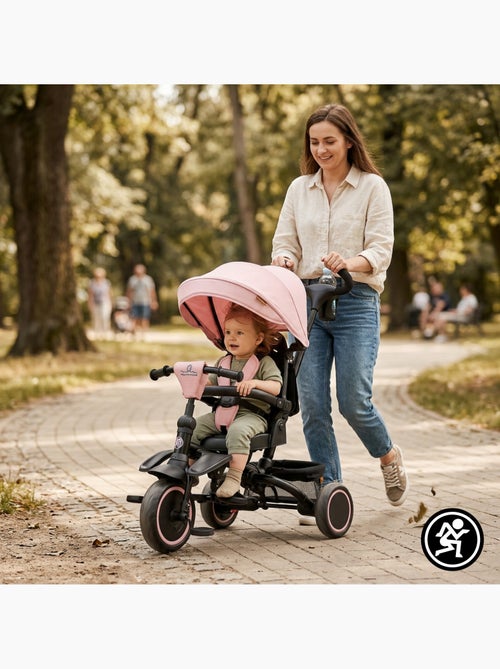 Triciclo hypermotion tobi timber dobrável e multifuncional para crianças – rosa - Kiabi