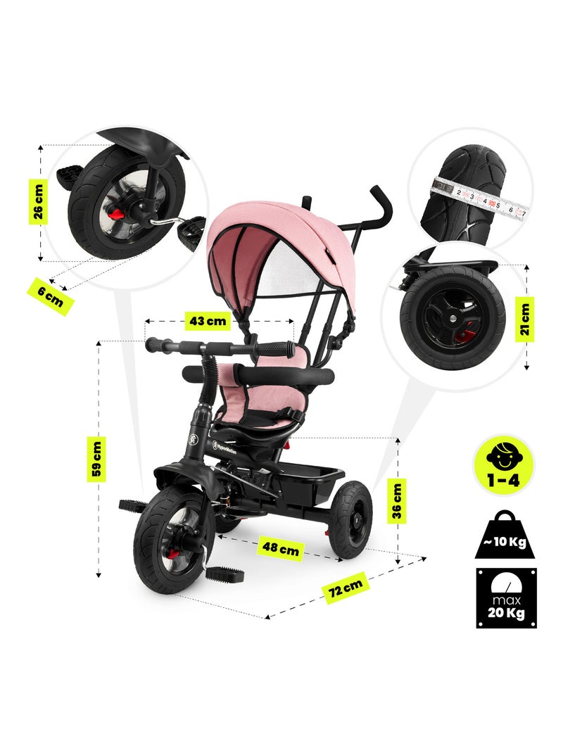 Triciclo infantil hypermotion frey 3 em 1 com função de empurrar e pedais N/D - Kiabi