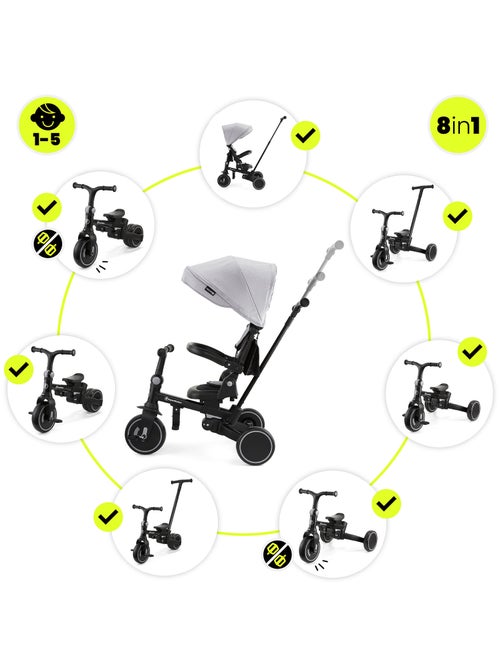 Triciclo multifuncional 8 em 1 tobi forest para crianças de 1 a 5 anos - Kiabi Triciclo multifuncional 8 em 1 tobi forest para crianças de 1 a 5 anos - Kiabi