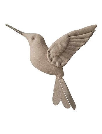 Troféu de parede colibri em linho para quarto infantil | sevira kids