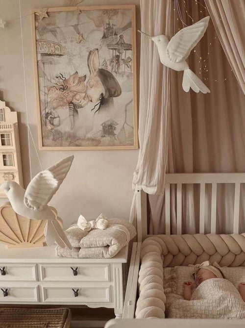 Troféu de parede colibri em linho para quarto infantil | sevira kids - Kiabi Troféu de parede colibri em linho para quarto infantil | sevira kids - Kiabi