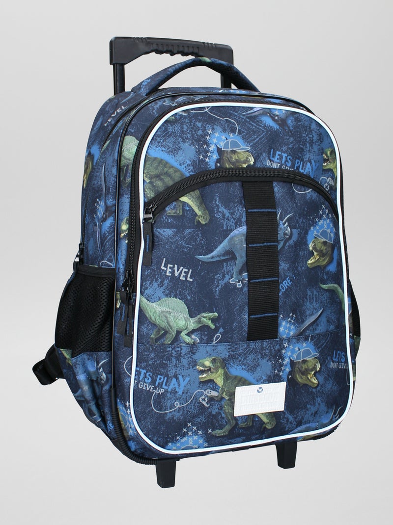 Trolley 'dinossauros' com rodinhas  - Azul - Kiabi