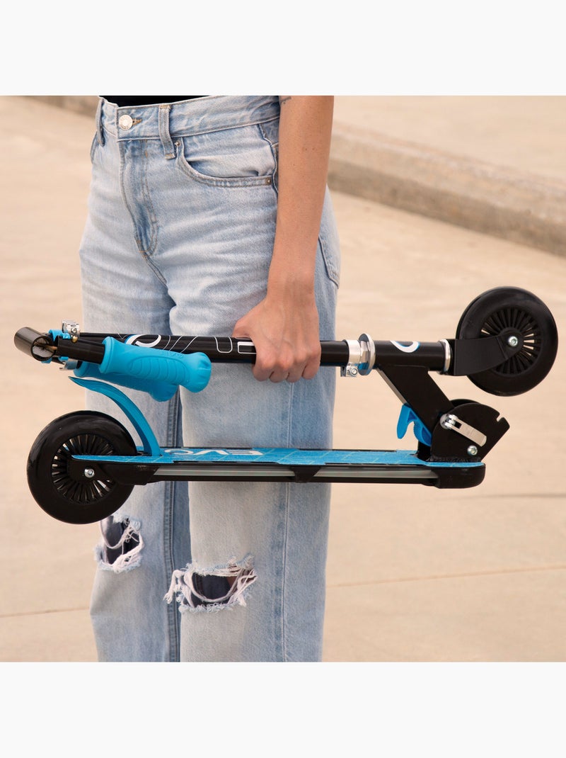 Trotinete 2 rodas com luzes multicoloridas evo Azul - Kiabi