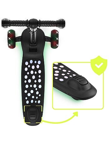 Trotinete 3 em 1 hypermotion lumi com luzes, assento removível e rodas de borracha