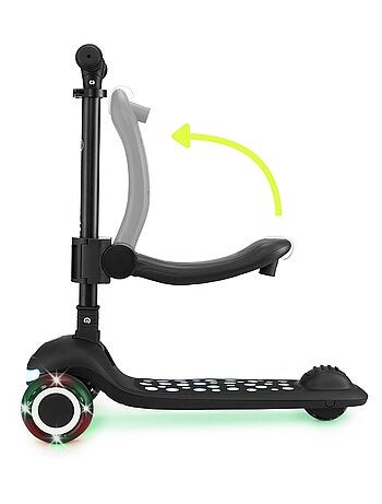 Trotinete 3 em 1 hypermotion lumi com luzes, assento removível e rodas de borracha
