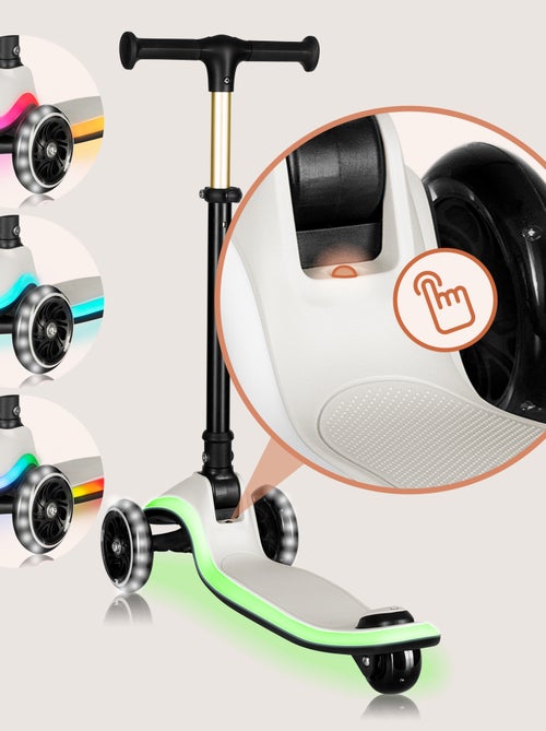 Trotinete 3 Rodas LIONELO Mey - Rodas com Luz - Dobrável - Regulável - Cesto - Kiabi